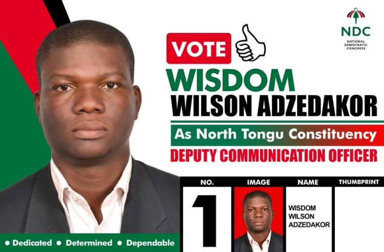 NDC North Tongu Internal Race:  Wisdom Adzedakor Outlines Key Plan To Lead The Party Deputy Communications Position