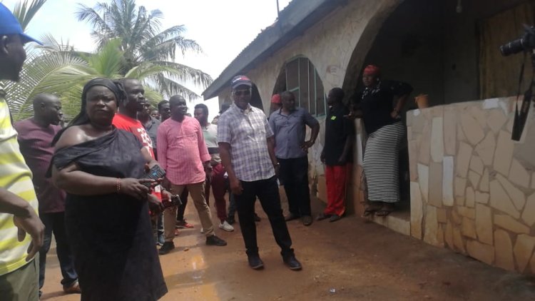 Bortianor Ngleshie Amanfro MP Visits Weija Dam Spillage Flood Victims