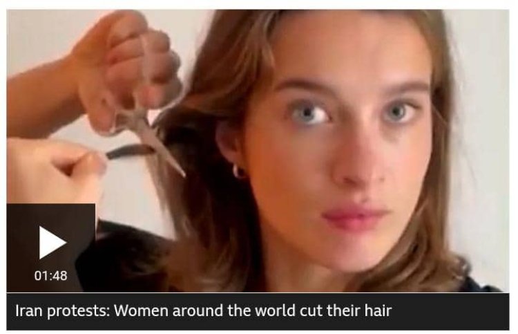 Why are women cutting their hair in protest?