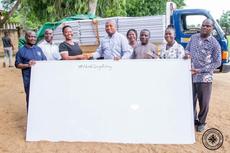 North Tongu MP installs  white marker boards to  all JHSs and SHSs across  the constituency