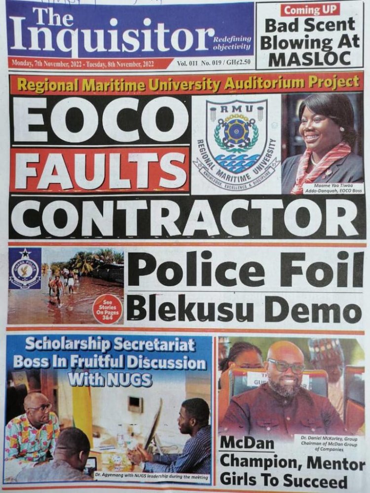 Retract And  Apologize Or We Sue You! -Evanmike Tells Inquisitor Newspaper Editor Over EOCO Faults Contractor On Maritime University Auditorium Project Claim