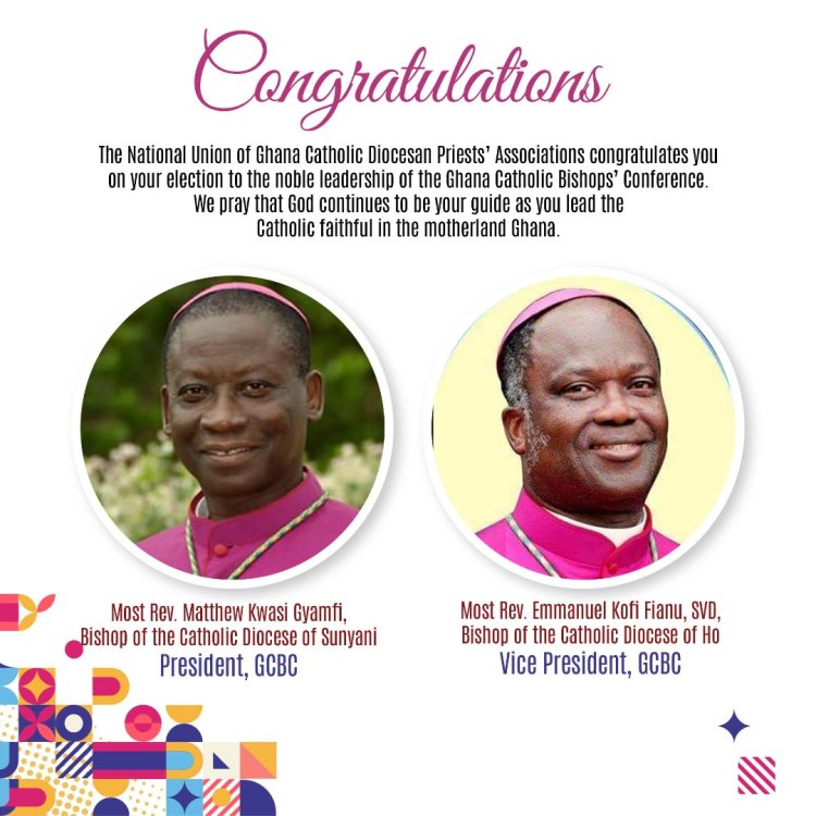 Reverend Matthew Kwasi Gyamfi Has Been Elected The New President Of Ghana Catholic Bishops Conference 