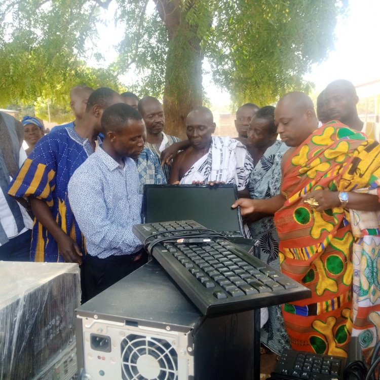 Okotwaasuo Ntirepong ll Donates Ten  Brand New Computers To Ntonaboma Roman Catholic Basic School and JHS