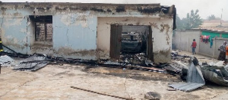 Fire razes seven-bedroom apartment at Tafo