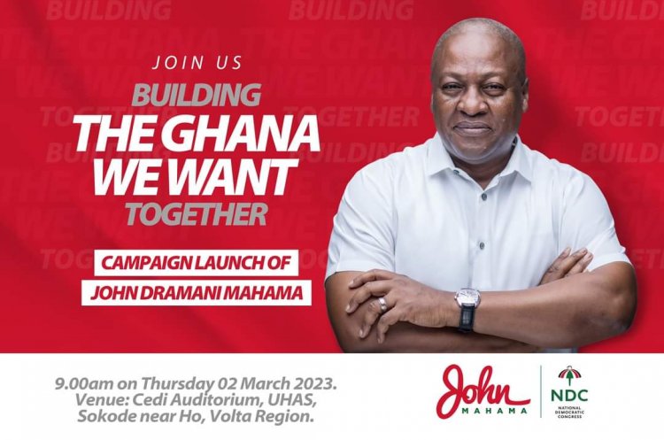 Mahama set to launch Presidential  Campaign In Volta Region