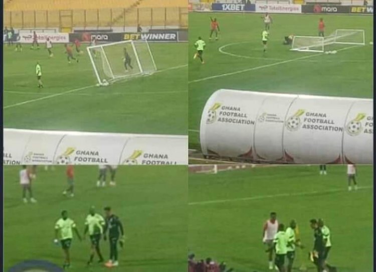 Jojo Wollacott was hurt while practicing with the Black Stars when a goalpost fell on him.