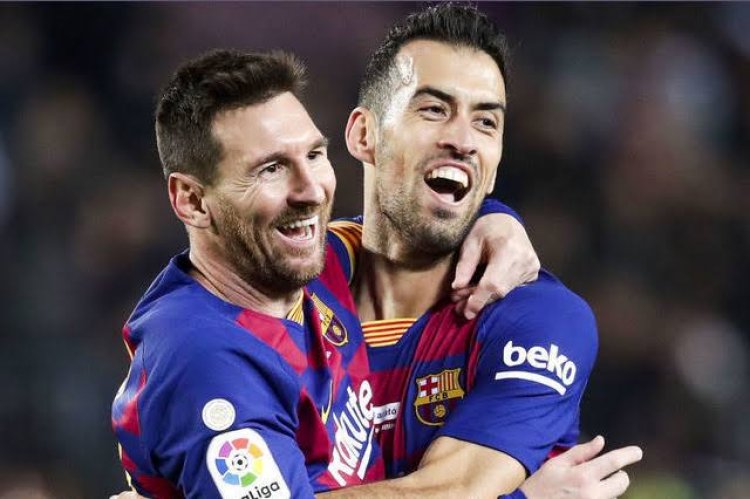 Messi Reacts As Sergio Busquets Leaves Barcelona