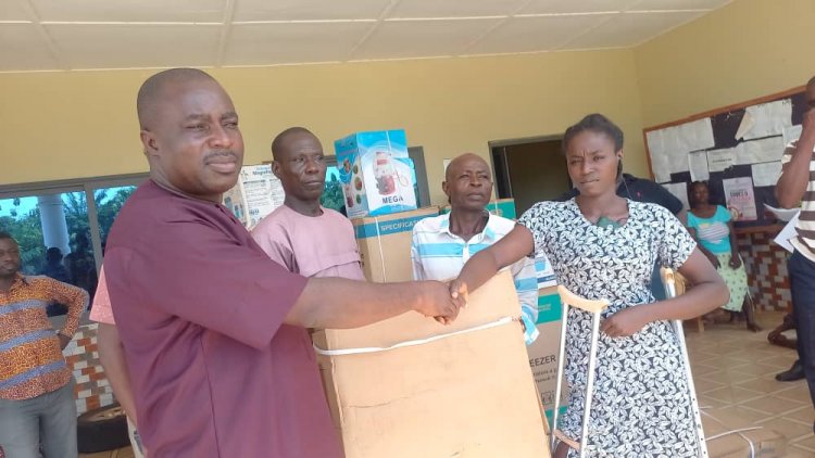 Dormaa West District  Donates To PWDs