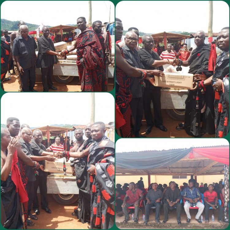 Akwatia MP, Dwenase Branch Executives Attend Osabarima owusu Aboagye Baafi  lll's Uncle One Week Funeral Observation