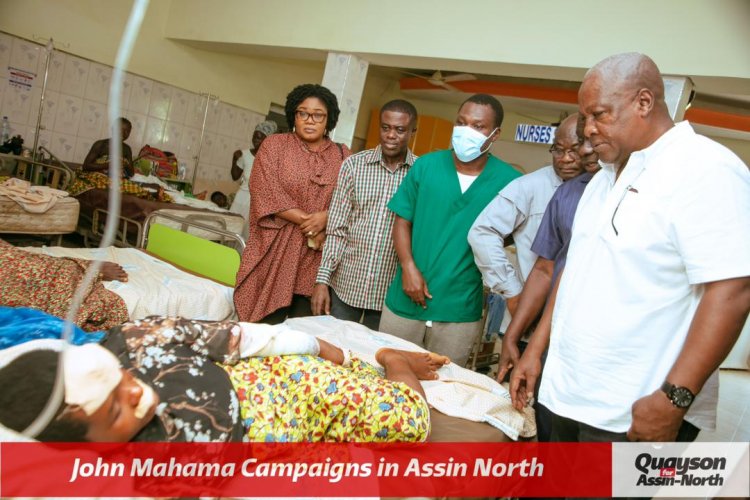 Mahama Visits Husband And Family Of NDC Faithful Who Lost Her Life In  Road Clash Accident At Dansame In Assin North