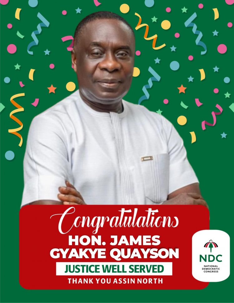 My Massive Victory Not Just For Me And The NDC But Also For Justice--Assin North MP Elect Sends Congratulatory Message