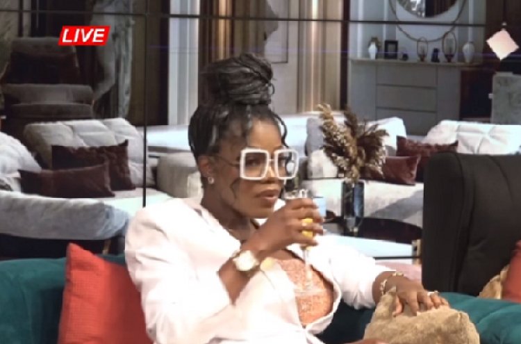 I'm just going to take a chill pill," Mzbel says, dismissing rape allegations in the Nigel Gaisie case while she consumes wine.