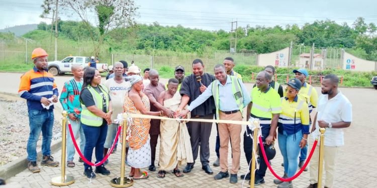 AngloGold Ashanti Builds 1.4 concrete pavement road in Obuasi 