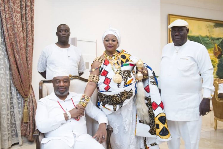 Nana Kyeremaa Abrafi-Koto joins  hands with King Takie Teiko Tsuru II  to promote culture,business, peace and security 