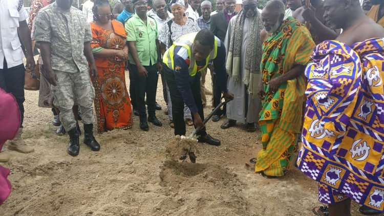 Old Tafo MCE And Chief Cut Sod  For The Construction Of  A 3-Storey Office Complex And External Works For  Department Of Education,Health And Agriculture