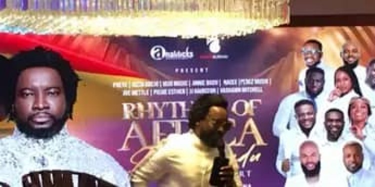 The 'Rhythms of Africa' concert will be hosted by Sonnie Badu in Ghana on December 9th