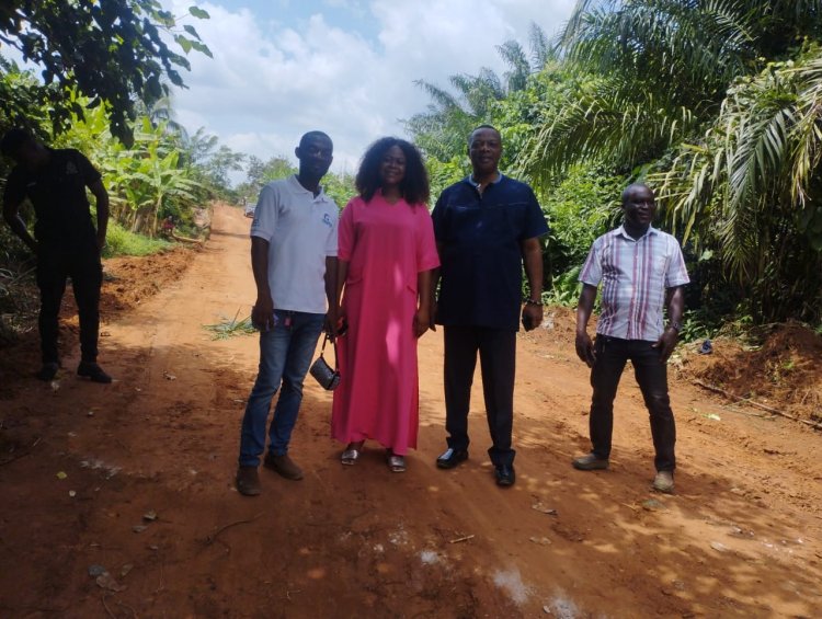 Yilo Krobo MP Tours Ongoing  Roads Construction Projects In His Constituency