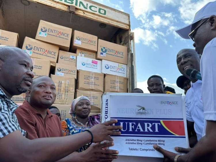 Tobinco Group Of Companies Donate Medicines And Relief Items Flood Victims In North Tongu Constituency