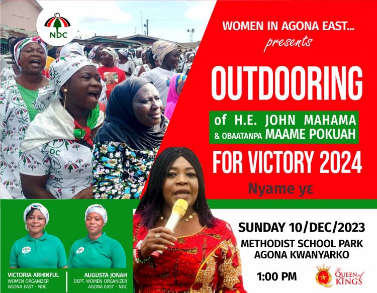 NDC Sets Aside Sunday 10  December To Outdoor MP For Agona East, Queenstar Pokuaa Sawyer To Contest The Seat In 2024 Polls 