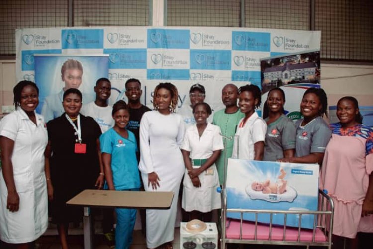 Wendy Shay  Donates Medical Equipment Korle Bu Teaching Hospital On Her Birthday