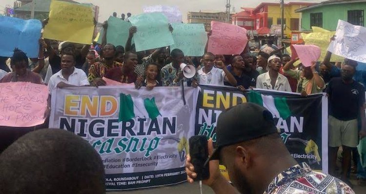 Economic Hardship: Protesters Hit Lagos Streets