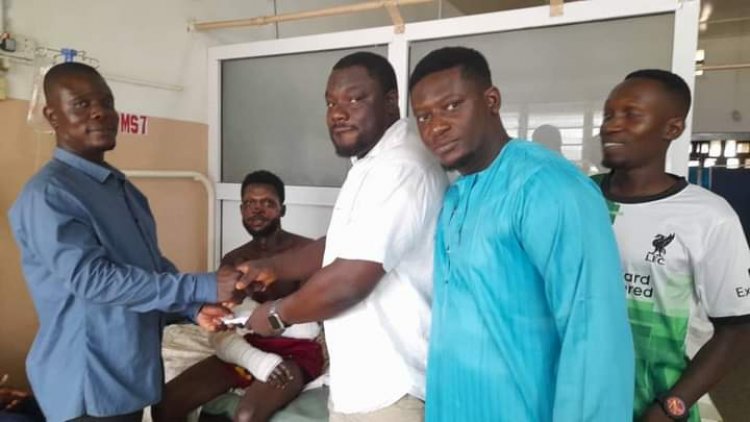 NDC Eastern Regional Youth Organizer Donates To Owusu Michael On His Admission At Suhum Government Hospital