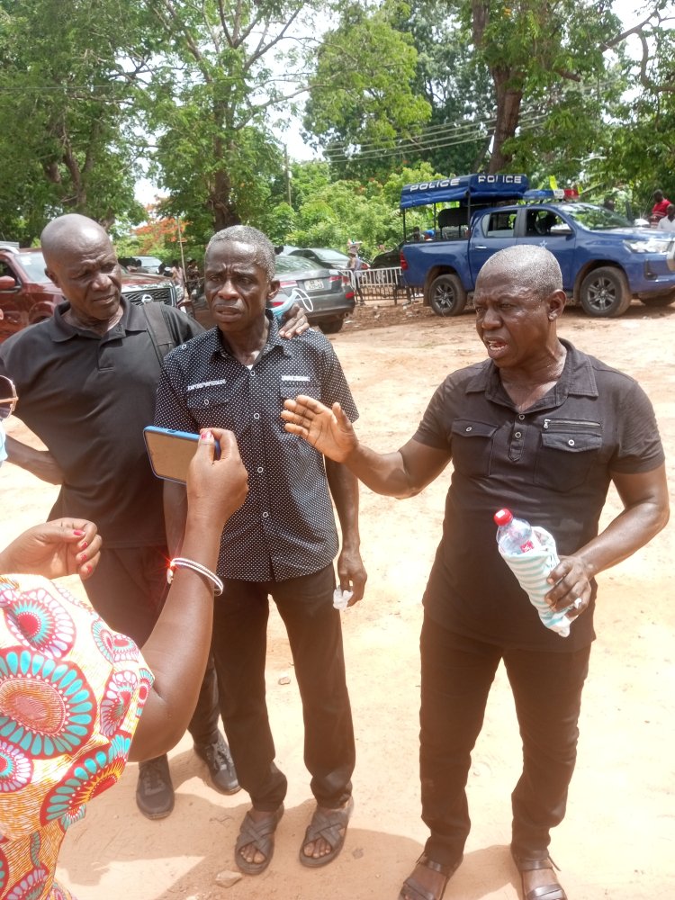 Fire Works At Achimota District Court As Family Of Slain Soldier Invokes Curses And Sprays Ordinary Water At Suspected Killers Of Lance Corporal Michael Danso