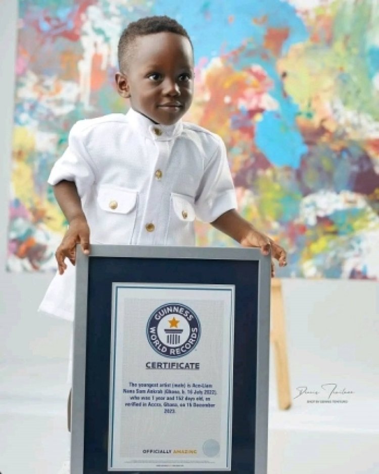 Ace-Liam, a one-year-old, officially receives his Guinness World Record certificate