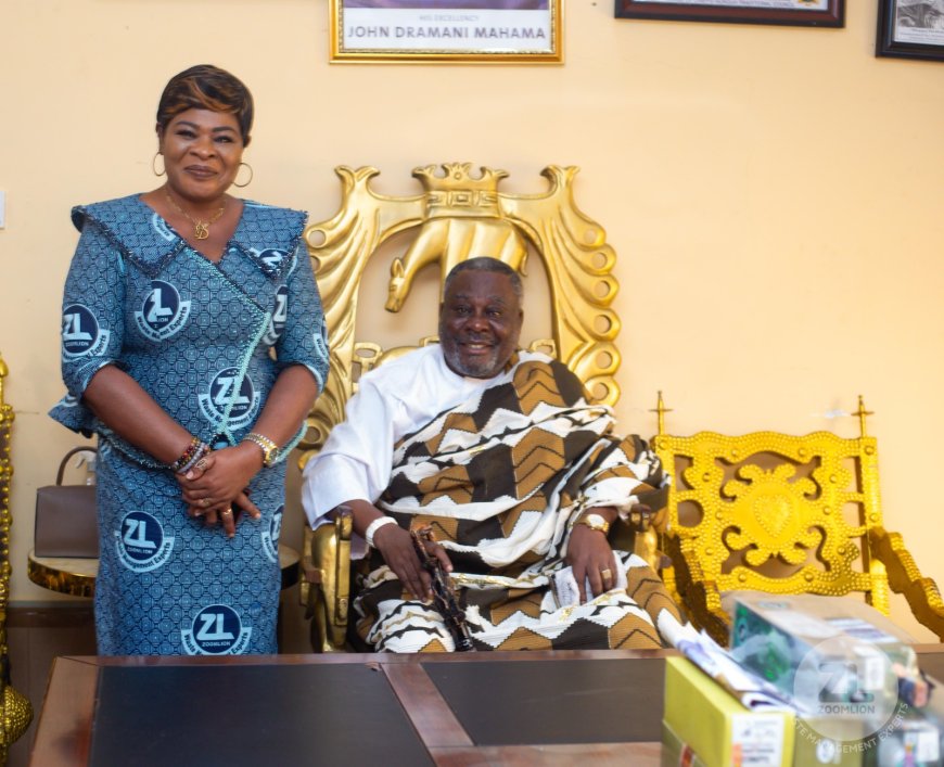Nungua Mantse Receives Zoomlion's New MD--Showers Blessings On Her New Tenure