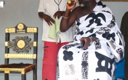 Fix Our Deplorable Connecting Roads Akyem Anyinasinhene   Urges President Mahama At   Ohum Festival, Cautions Youth Against Negative Behavior