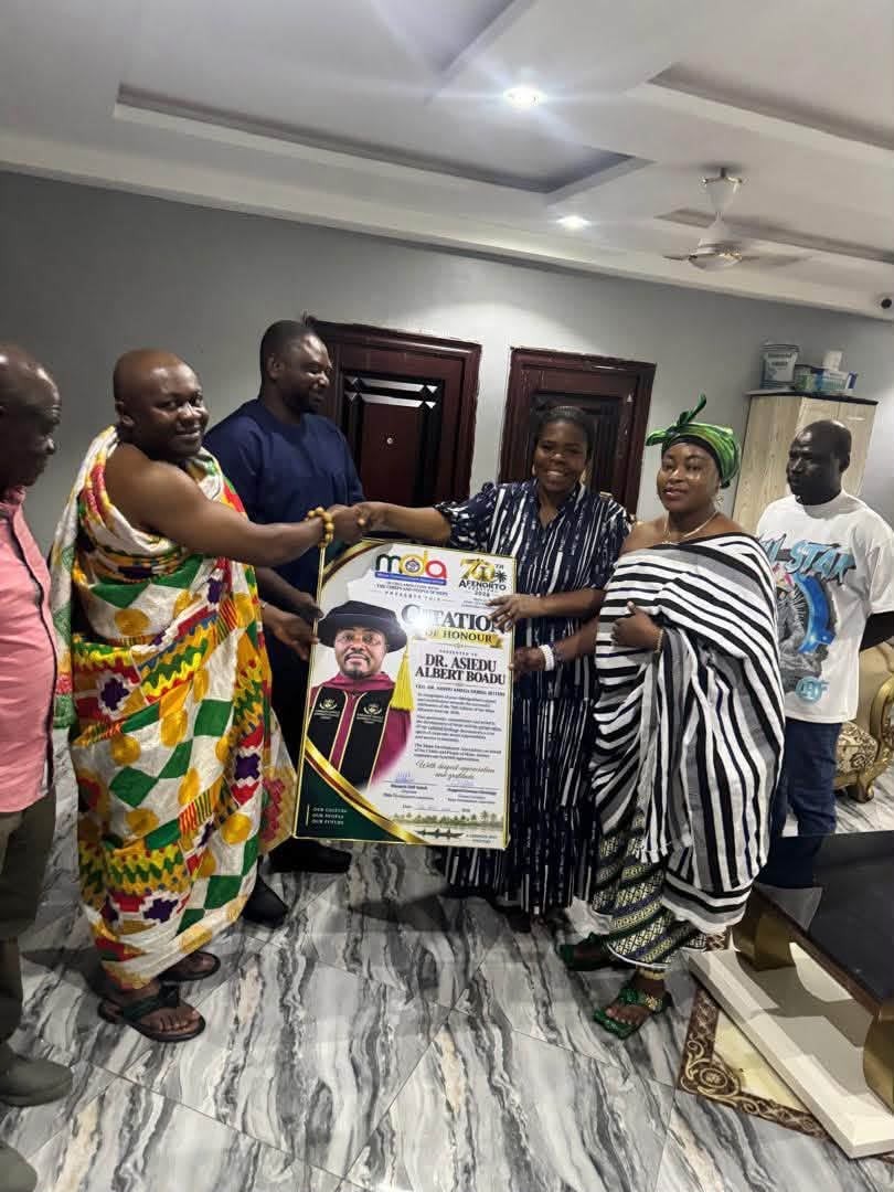 MDA PRESENTS CITATION OF APPRECIATION TO DR. ASIEDU AMEGA HERBAL BITTERS