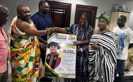 MDA PRESENTS CITATION OF APPRECIATION TO DR. ASIEDU AMEGA HERBAL BITTERS