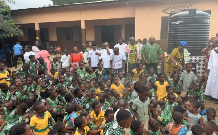 Mepe Queen Mother Marks Fifth  Anniversary With Pupils And  Commissions Water Facility For Roman Catholic Primary School