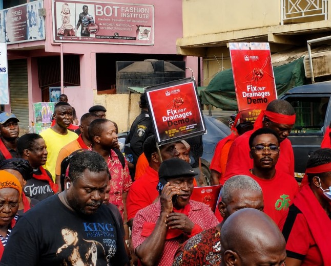 Tensions Mount In Ga Central As Residents Protest To Demand Action On Poor Roads And Drainage Systems
