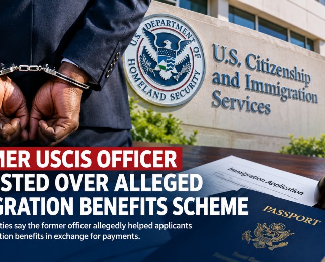 Former Senior USCIS Officer Arrested Over Alleged Scheme to Sell Immigration Benefits