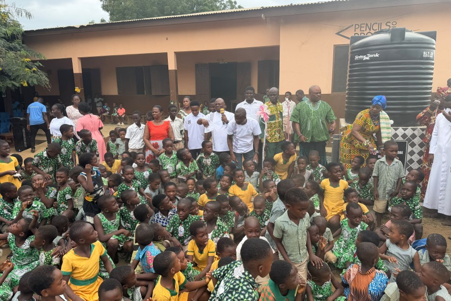 Mepe Queen Mother Marks Fifth  Anniversary With Pupils And  Commissions Water Facility For Roman Catholic Primary School