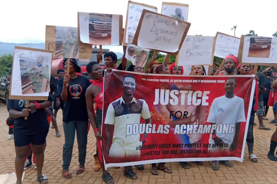 Akyem Hemang Boils As Residents Protest Military Killing Of 29  -Year-old Man