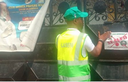 Lagos State Government seals eight(8) mosques, churches over persistent environmental pollution