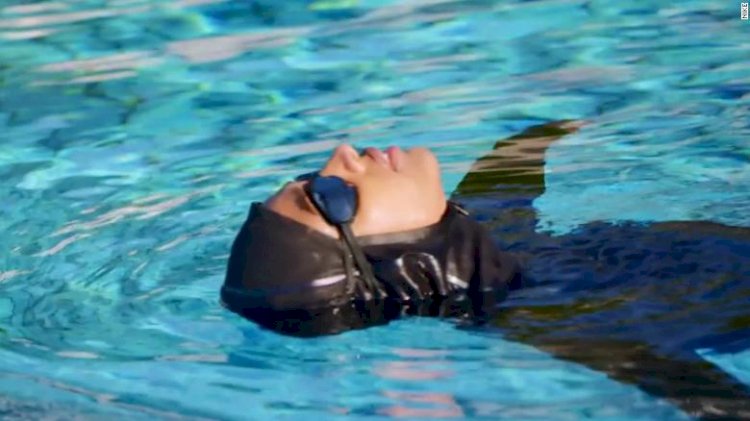 A new Nike swimwear line includes a swim hijab