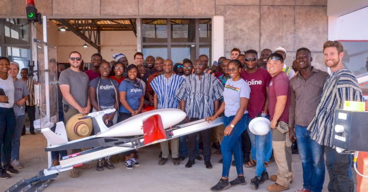 “I see you are doing a great job here" - Vice President Commends Workers at the site of the third medical drone delivery service