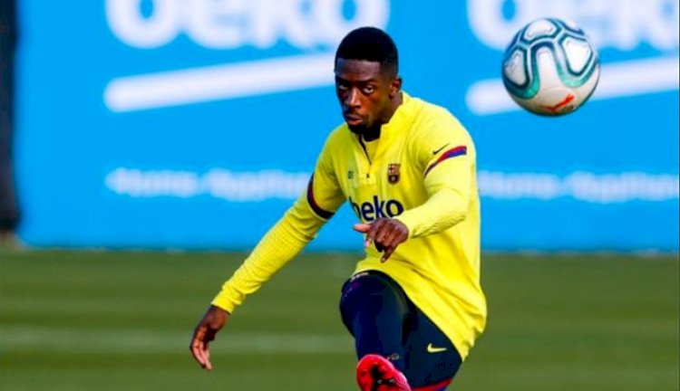 Dembele leaves Barca training with discomfort