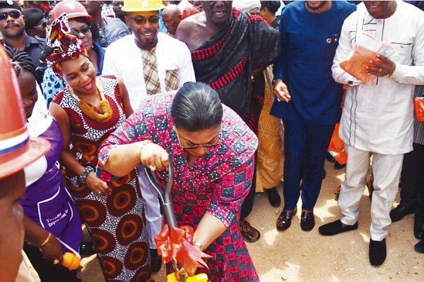 First Lady Cuts Sod for New Market in Cape Coast