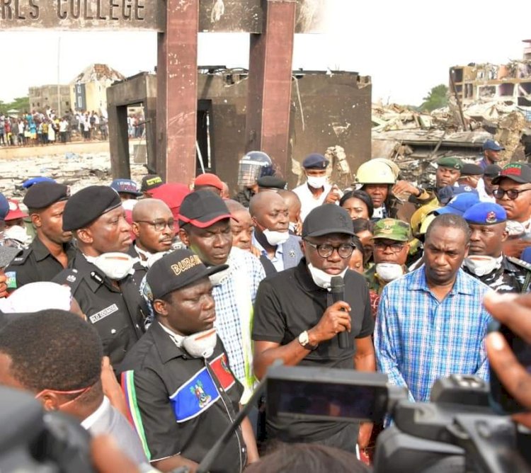Gov. Sanwo-Olu Visits Scene Of Abule Ado Explosions, Orders Investigation