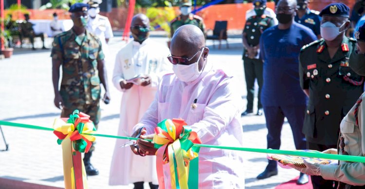 President Akufo-Addo Commends Military For Exemplary Covid-19 Fight; Commissions Housing Apartments.