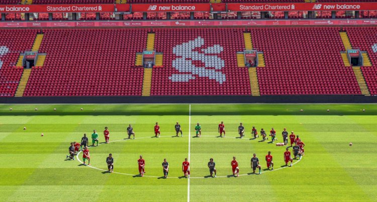 Liverpool takes a knee to support 'Black Lives Matter Movement'