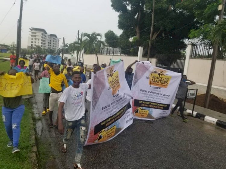 Black Lives Matter Protest Holds In Victoria Island, Lagos State