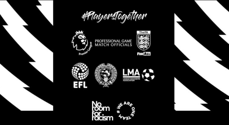 Premier League players stand together with the singular objective of eradicating racism