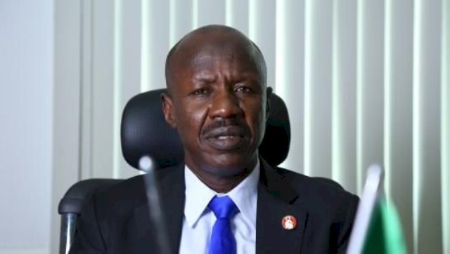 EFCC Boss, Magu Thrown Into A Cell, Detained By Police In Abuja