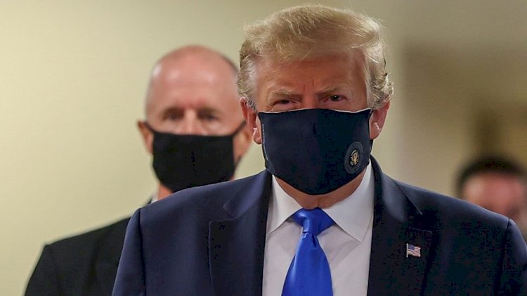 President Trump Finally Wears A Face-Mask In Public For The First Time