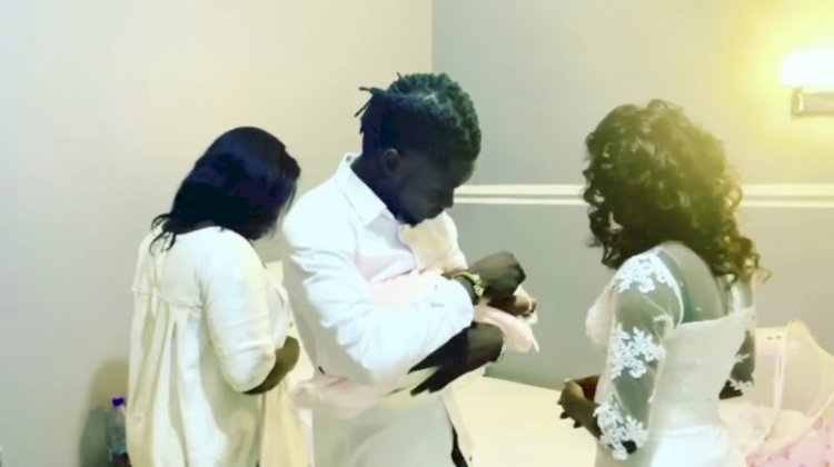 Watch: Kuami Eugene welcomes first child